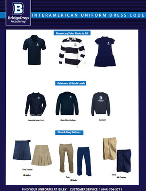 BridgePrep Academy's 2025-2026 school uniforms can now be purchased at Ibiley Uniforms!